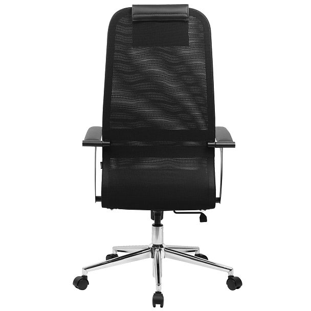 Кресло BRABIX PREMIUM "Ultimate EX-801" хром, плотная двойная сетка Х2, черное, 532917 - Вид 6