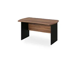 БЕРЛИН / BERLIN Стол симметричный 1800х850х740 Орех Вармия/Черный - Фото предпросмотра