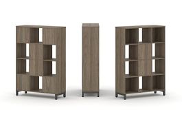 Стайл Проджект Набор стеллажа 1 сторон., 4 яр. SN.NS-431 Вяз Благородный/Металл Антрацит 1121*400*16 - Фото предпросмотра