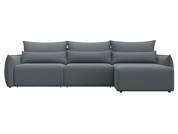 Диван угловой Лига-051 НПБ Лонг угол универсальный Рогожка серый - Вид 2