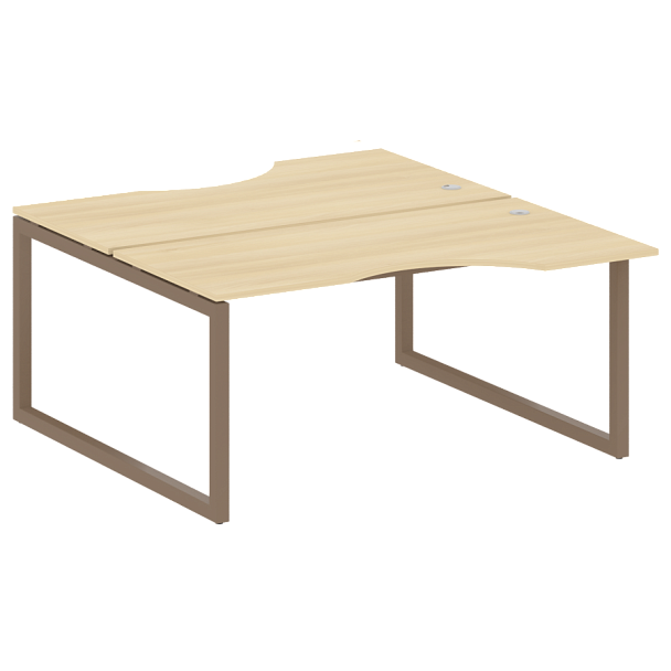 Metal System Quattro Р. ст. криволинейная на О-образном м/к 50БО.РАС-СА-2.1 Акация/Мокко металл 1600*1835*750 - Вид 1