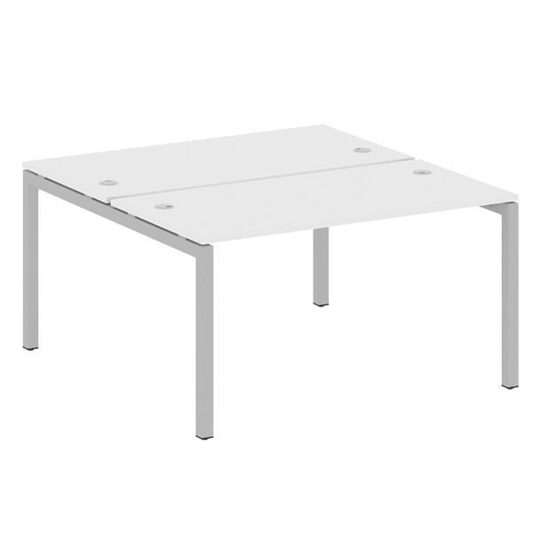 Metal System Quattro Р. ст. на П-образном м/к 50БП.РАС-СП-2.3 Белый/Серый металл 1400*1475*750 - Вид 1