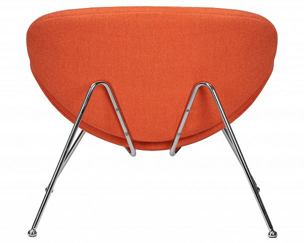 Кресло дизайнерское DOBRIN EMILY (оранжевая ткань AF, хромированная сталь) - Вид 5