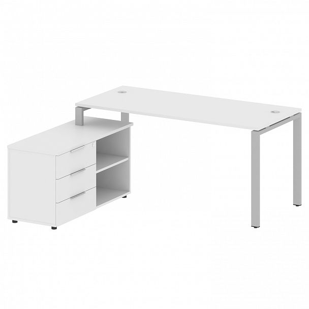 Рабочая станция "Metal System" БП.РС-СТС-2.4 белый/серый - Вид 2