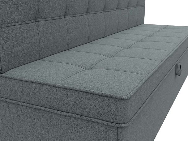 Диван кухонный прямой Техас Рогожка серый - Вид 4