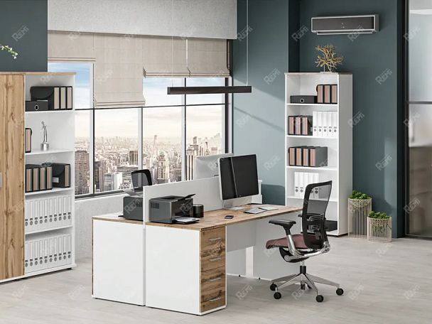 TANDEM RTD016-80-V Стол прямоугольный ун-й 800х600х750 Вотан/Белый - Вид 3