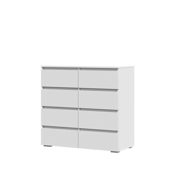 Хелен КМ 04 Комод 8 ящиков (1002х958х460) белый/белый - Вид 1