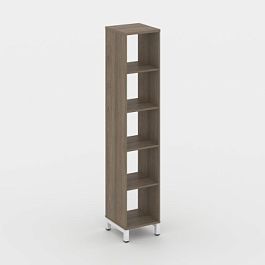 Стайл Проджект Каркас стеллажа 5 яр. SN.KS-510 Вяз Благородный/Металл Белый 387*400*1982 - Фото предпросмотра