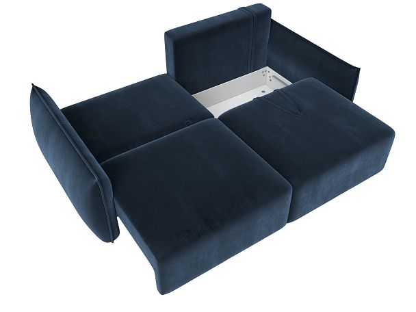 Диван прямой Лига-051 НПБ Велюр синий - Вид 8