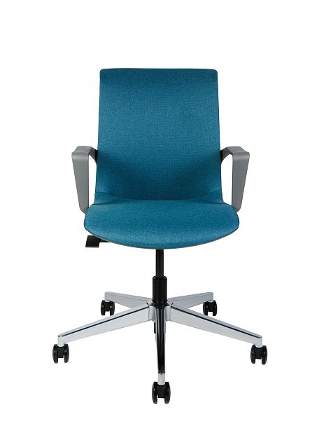 Кресло Некст / синяя ткань / темно серый пластик - Вид 2