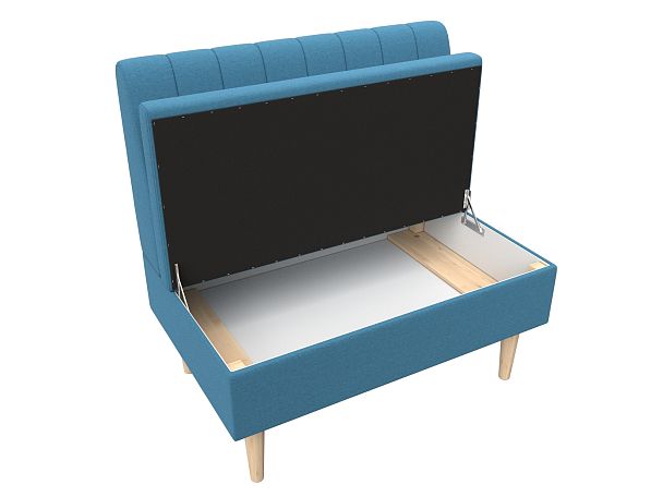 Диван прямой Мини Рогожка голубой - Вид 7