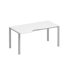 Стол эргономичный левый на металлокаркасе КФ Комфорт КФ К.С1 1139 БП белый премиум / серый - Фото предпросмотра