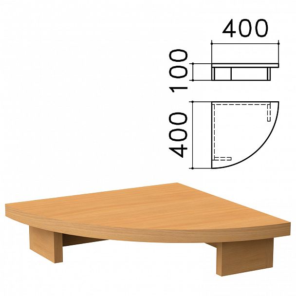 Подставка под монитор "Монолит", 400х400х100 мм, цвет бук бавария, ПМ03.1 - Вид 2