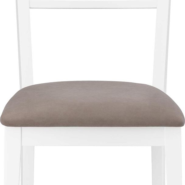 Комплект деревянных стульев с мягким сиденьем Ноэль Белый/Латте велюр, 3 шт. - Вид 10