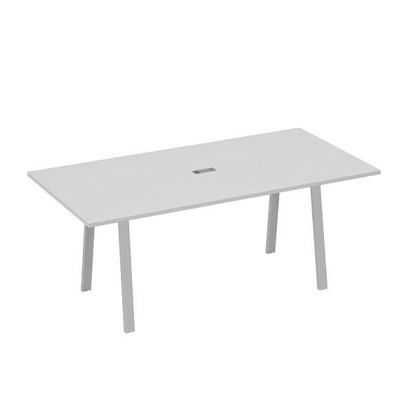 Стол 200 переговорный на металлокаркасе TRE A4 А4 Б3 123 БП серый / металлокаркас серый - Вид 1