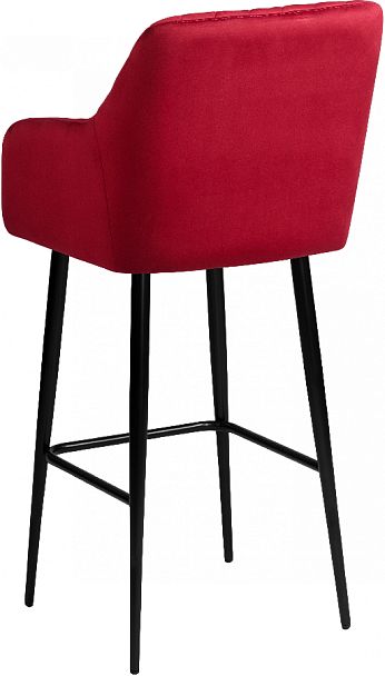 Барное поворотное кресло Барли К, Confetti bordo/черный - Вид 6