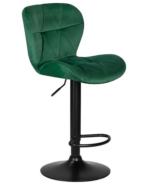 Стул барный DOBRIN BARNY BLACK (зеленый велюр (MJ9-88)) - Вид 2