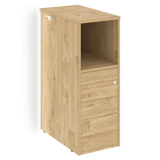 Тумба с подсветкой 5 ящиков TIP-ON завершающая "Onix" O.R-TV-5TIP.S тиквуд светлый - Вид 1