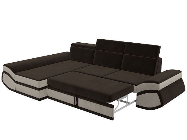 Диван угловой Лига-032 левый угол Микровельвет коричневый - Вид 7