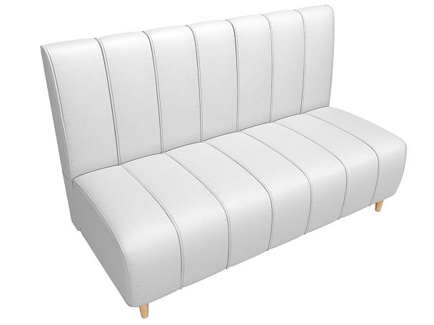 Прямой диван Ральф (полностью экокожа белая) - Вид 5