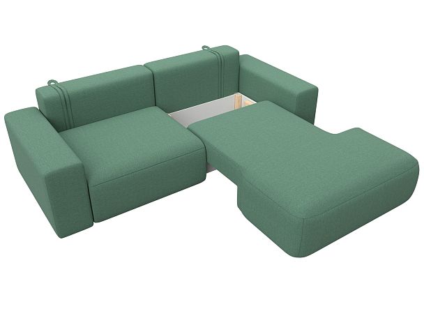 Диван угловой Лига-036 НПБ Классик правый угол Рогожка зеленый - Вид 7