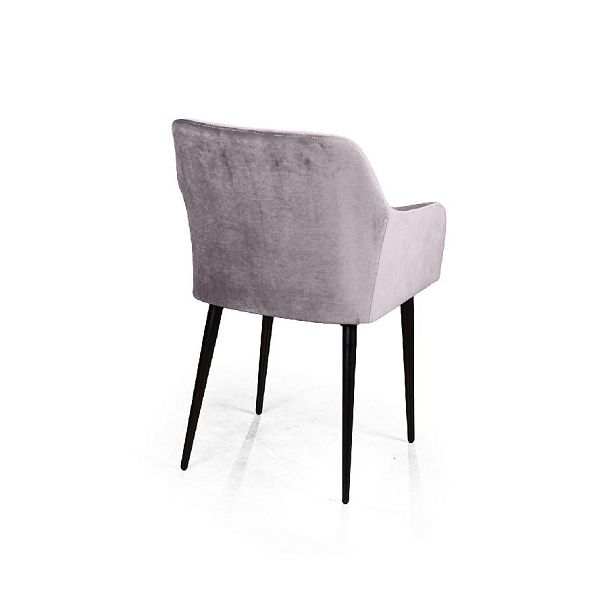 Стул с подлокотниками Robert, бархат светло-серый 26 - Вид 6