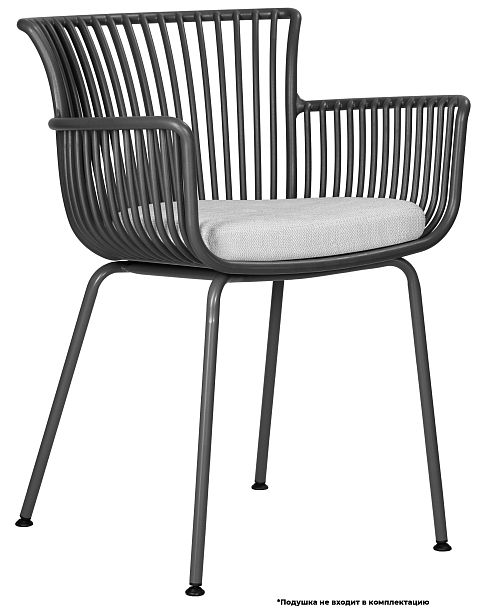 Стул обеденный DOBRIN ROSS (темно-серый (GR-04) без подушки) - Вид 7