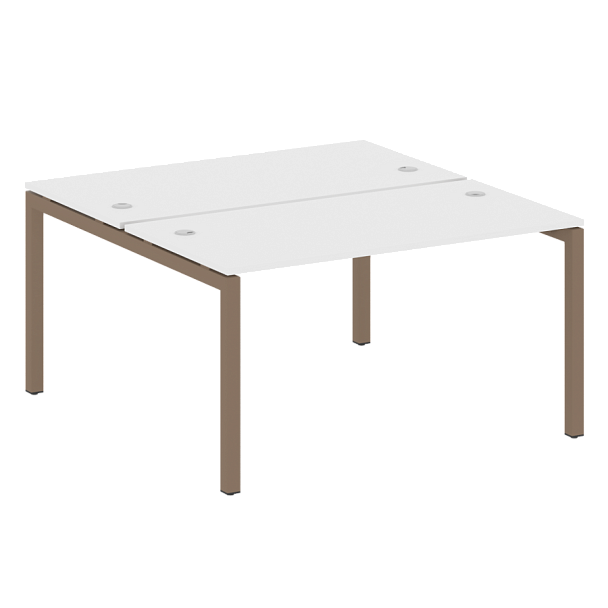 Metal System Quattro Р. ст. на П-образном м/к 50БП.РАС-СП-2.3 Белый/Мокко металл 1400*1475*750 - Вид 1