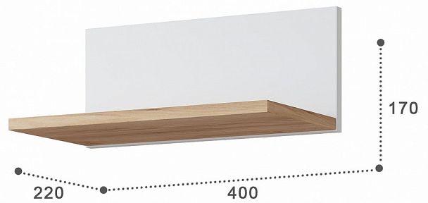 Полка навесная Эмилия ЭЛ-9 - Вид 2