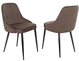 Стул для дома Бюрократ CH-K3_2 комплект 2шт коричневый Light 10 металл черный на ножках (CH-K3_1/LT10_2) - Фото предпросмотра