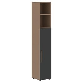 Шкаф высокий узкий VHCS 40.6 Яшма черный/Кобра 400х430х2253 VELION - Фото предпросмотра