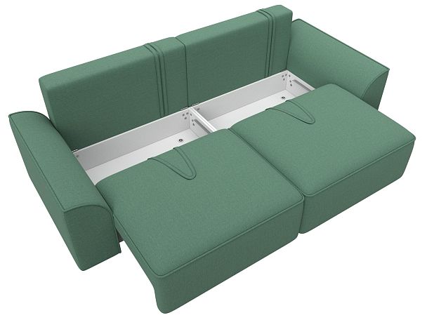Диван прямой Лига-048 НПБ Рогожка зеленый - Вид 8