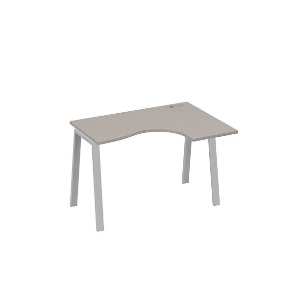 Стол эргономичный правый "Классика" на металлокаркасе TRE A4 А4 Б3 032 БП мокко премиум / металлокаркас серый - Вид 1