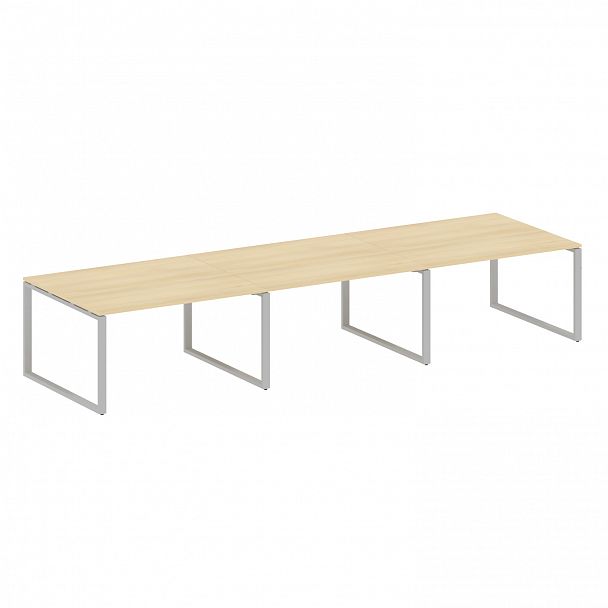 Стол для переговоров "Metal System" БО.ПРГ-3.3 акация/серый - Вид 1