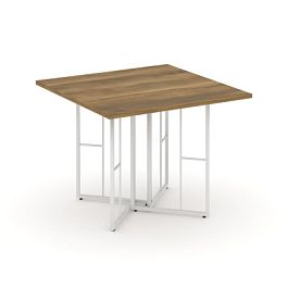 Rift Direct Стол переговорный RF.SPRG-001 Сандал Янтарный/Металл Белый 980*980*750 - Фото предпросмотра