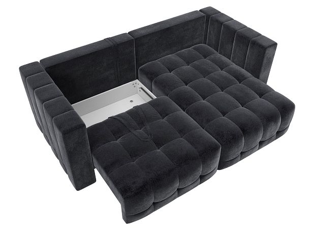 Диван угловой Лига-052 НПБ угол универсальный Велюр серый - Вид 7