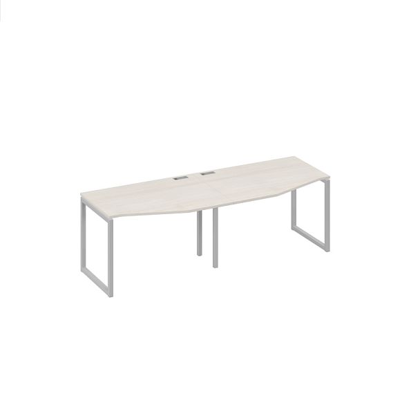 Станция QUATTRO 2х120 столы Техно на металлокаркасе A4 А4 Б4 061-2 БП дуб / металлокаркас серый - Вид 1