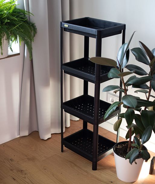 Стеллаж Sheffilton SHT-SS25-4 черный - Вид 9