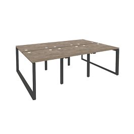 Onix Рабочая станция на О-образном м/к O.MO-D.RS-6.0.8 Тиквуд темный/Антрацит металл 2340*1635*750 - Фото предпросмотра