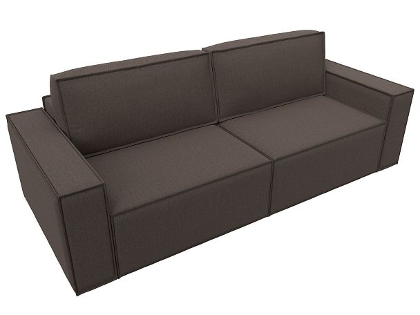 Диван прямой Куба Рогожка коричневый - Вид 5
