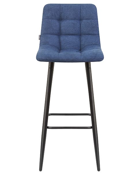 Стул барный DOBRIN NICOLE (черные матовые ножки, синяя ткань (UF860-14B)) - Вид 6