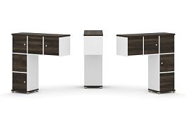 Concept Надставка низкая CN.DNN-007 Дуб Мали/Белый Бриллиант/Металл Белый 1099*365*1130 - Фото предпросмотра