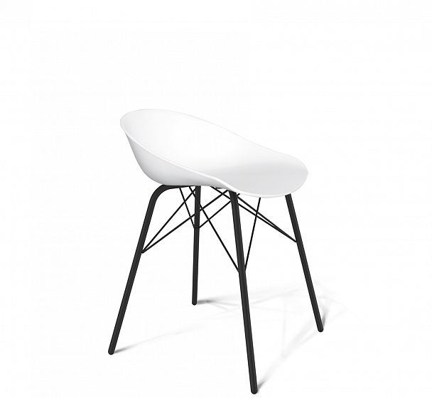 Стул Sheffilton SHT-ST19/S64 белый/черный муар - Вид 2