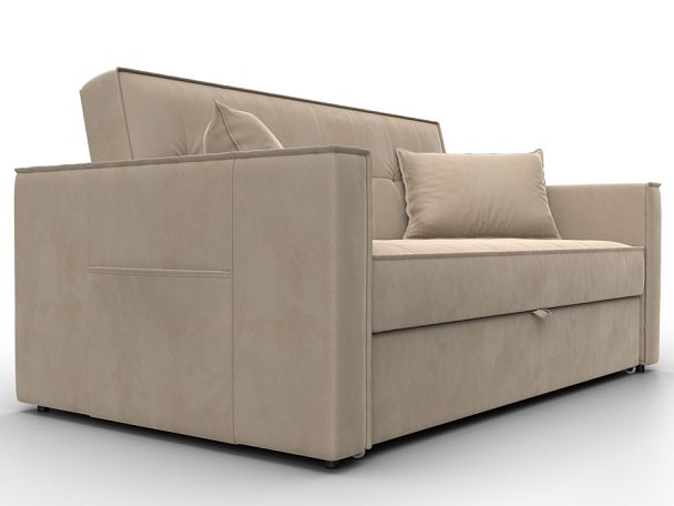 Диван прямой Лига-104 (140) Велюр бежевый - Вид 3