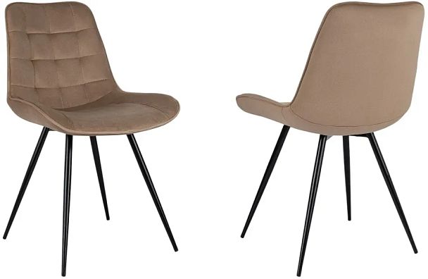 Стул для дома Бюрократ CH-K2_2 комплект 2шт св.коричневый Holland 65 металл черный на ножках (CH-K2_1/HL65_2) - Вид 1