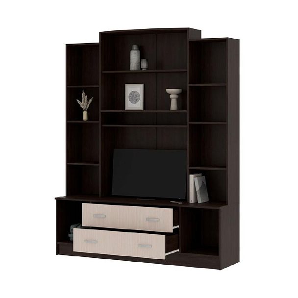 ТВ 301 Макарена ЛДСП центр.секция 1600х2004х440 венге/белфорт - Вид 2