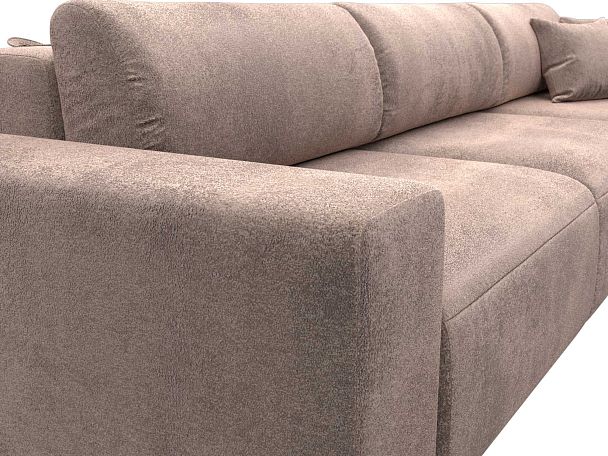 Диван прямой Лига-036 НПБ Классик Лонг Велюр бежевый - Вид 4