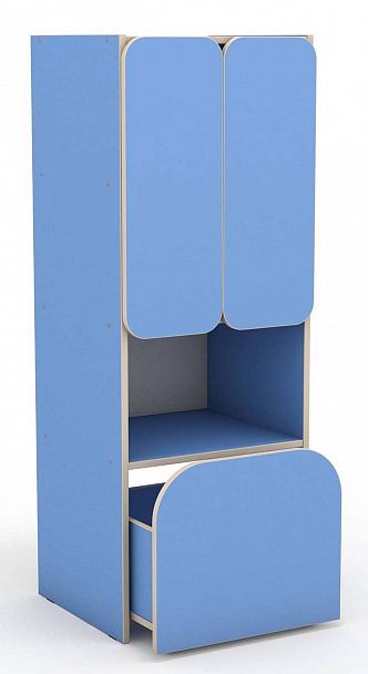 Секция 4-х ярусная с выкатным ящиком для Стенки "Антошка" - Вид 3