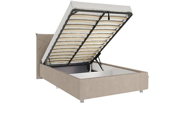 Кровать с подъемным механизмом Бест 120х200 см ZP.KM1.2-02.2170 капучино (велюр) - Вид 4