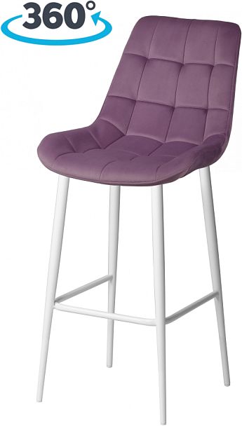 Комплект барных поворотных стульев Эйден, Confetti lilac/белый, 4 шт. - Вид 1